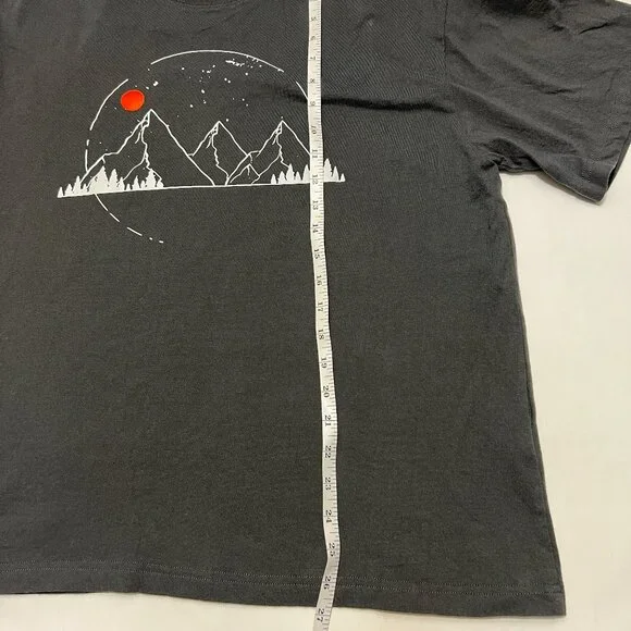 Mountain/Moon/Outdoor Graphic/Vinyl T-Shirt Shirt Sleeve Dark Gray XL - Picture 5 of 7